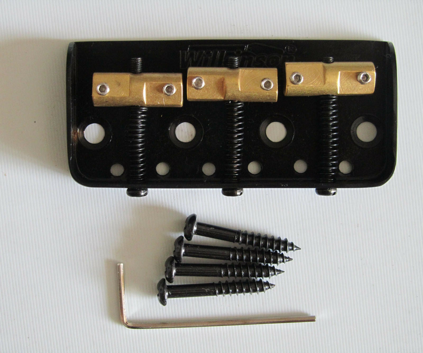 Wilkinson WTBS Half Size TELE Telecaster Guitar Bridge Black w/ Brass Saddles