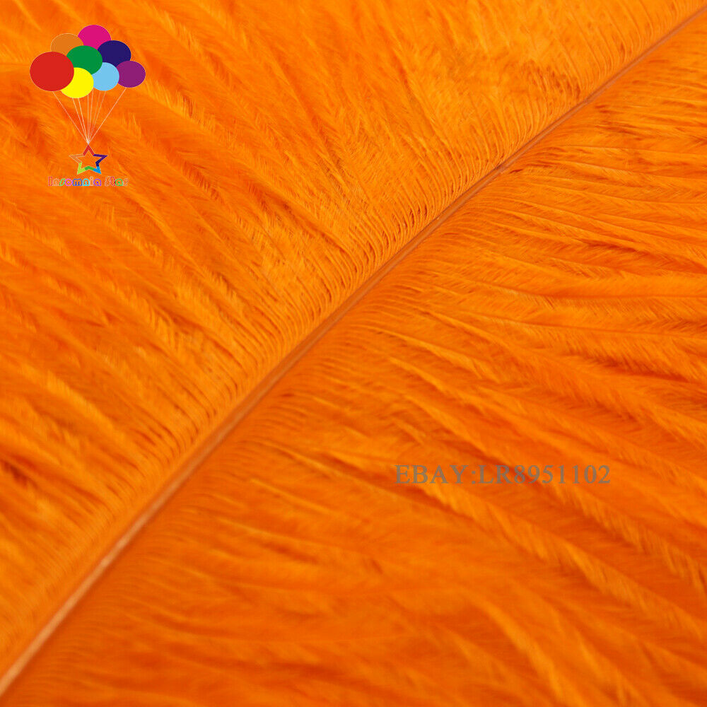 Orange Ostrich Feather 6-8 Inch 100PCS Home Decor Romantic wedding Carnival
