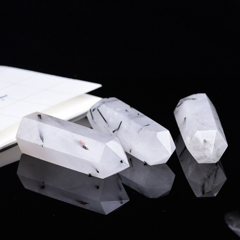 Natural Quartz Obelisk Crystals Tower Point Reiki Healing Hexagonal Wand Gifts