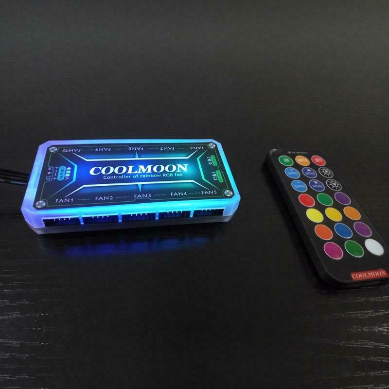 Remote Control Computer Case 12V 10A 60W RGB Fan Intelligent Music Controller