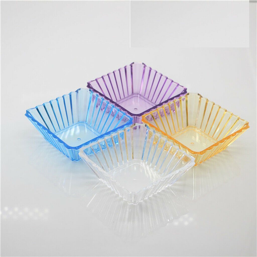 Acrylic Salad Fruit Dessert Candy Snack Dish Bowl Holder Tray Basket Orange