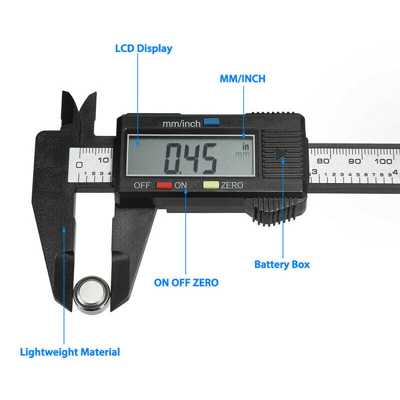 0-150mm Stainless Steel Digit Vernier Caliper Micrometer Electronic Ruler Meter