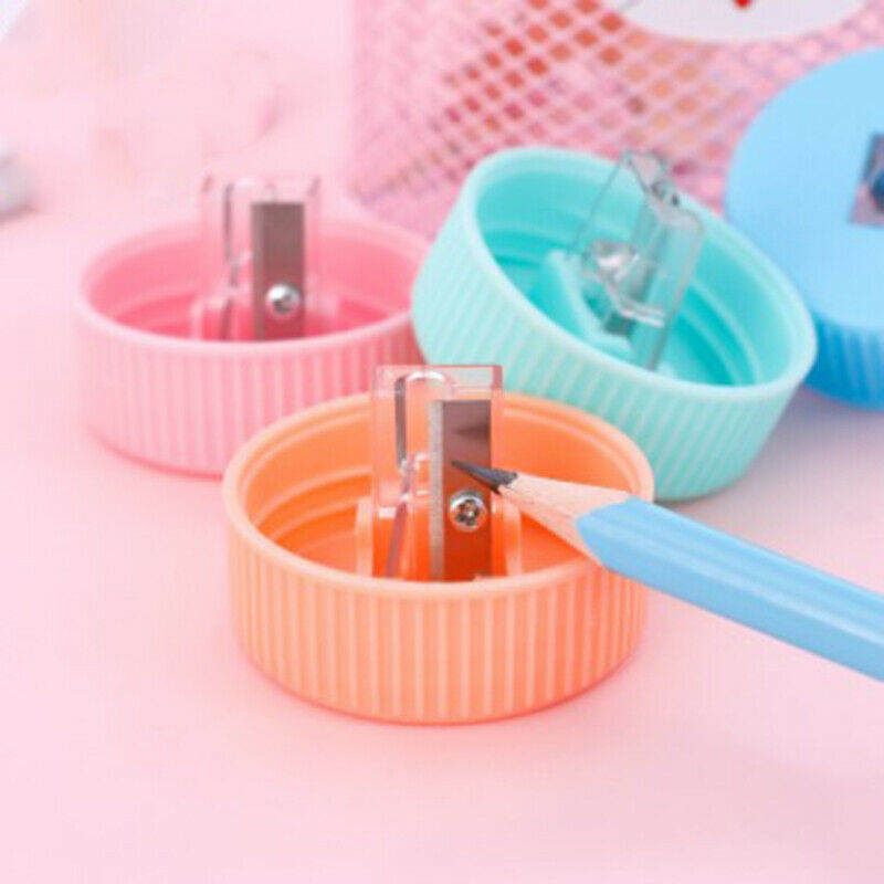 2pcs Creative Pencil Sharpener Capsule Cap Manual Sharpener Student Stati.l8