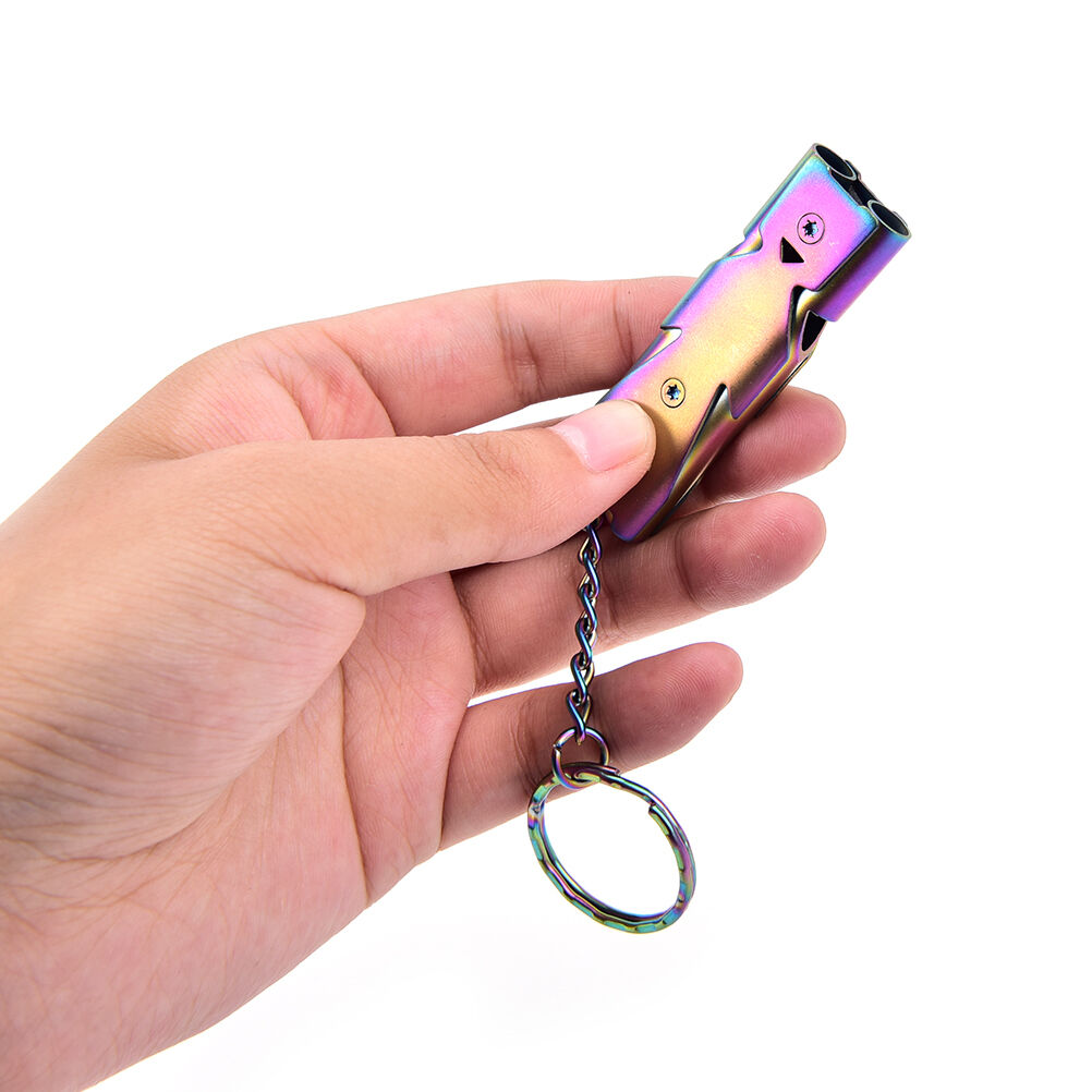 Stainless Whistle Double Tube Lifesaving Emergency SOS Outdoor Survival J.l8