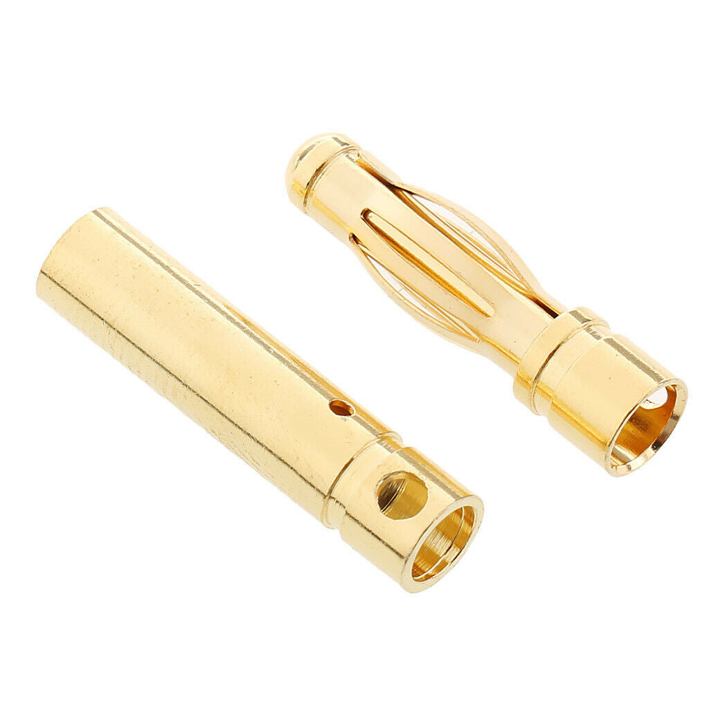 30 Pairs of Golden 4.0mm Plug Banana Plug Accessories for RC Lipo Esc