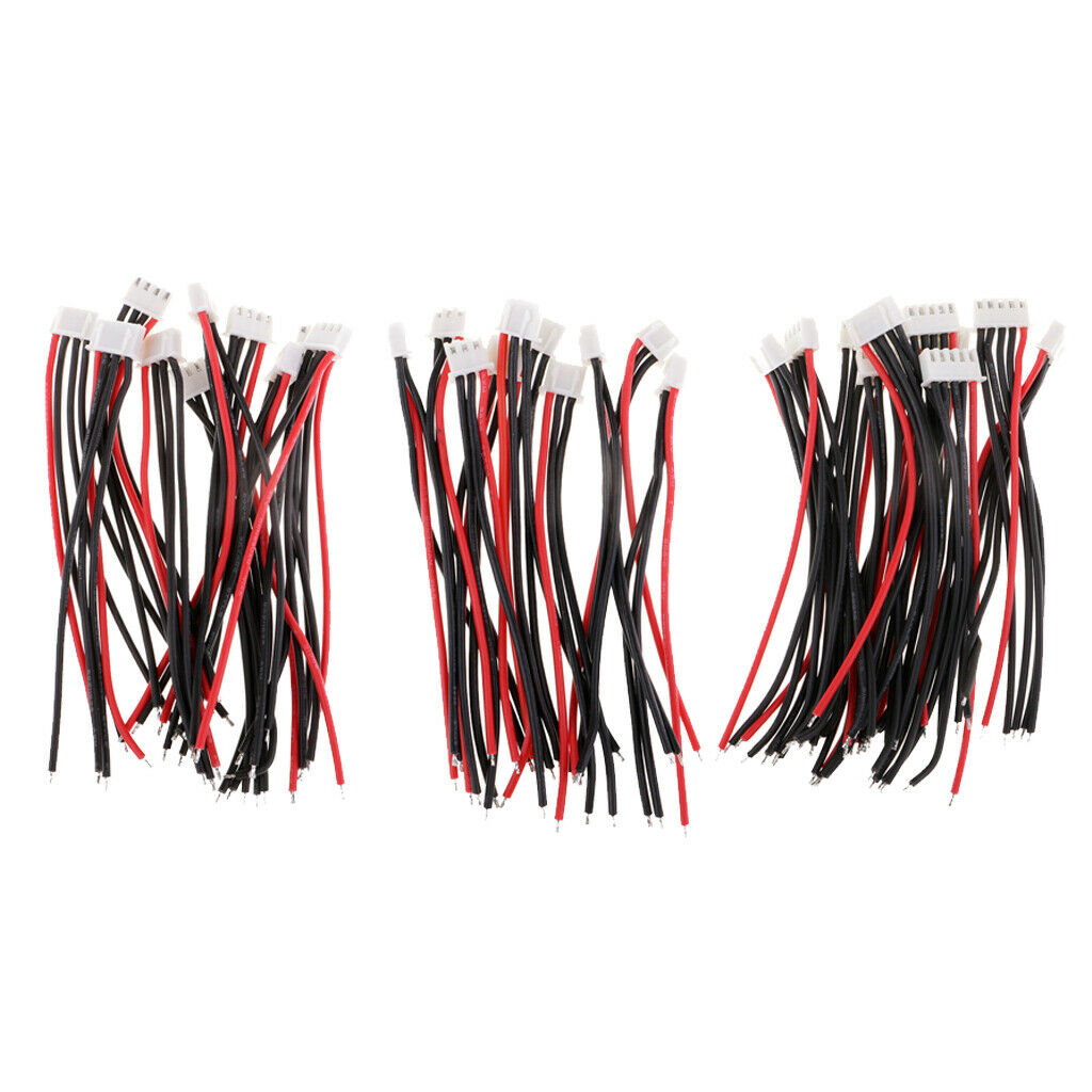 30Pcs JST-XH Connector Silicone Balance Cable for Lipo Lithium Battery