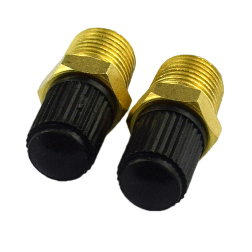 2pcs 1/8" NPT MPT Brass Air Compressor Tank Fill Valve Double Head