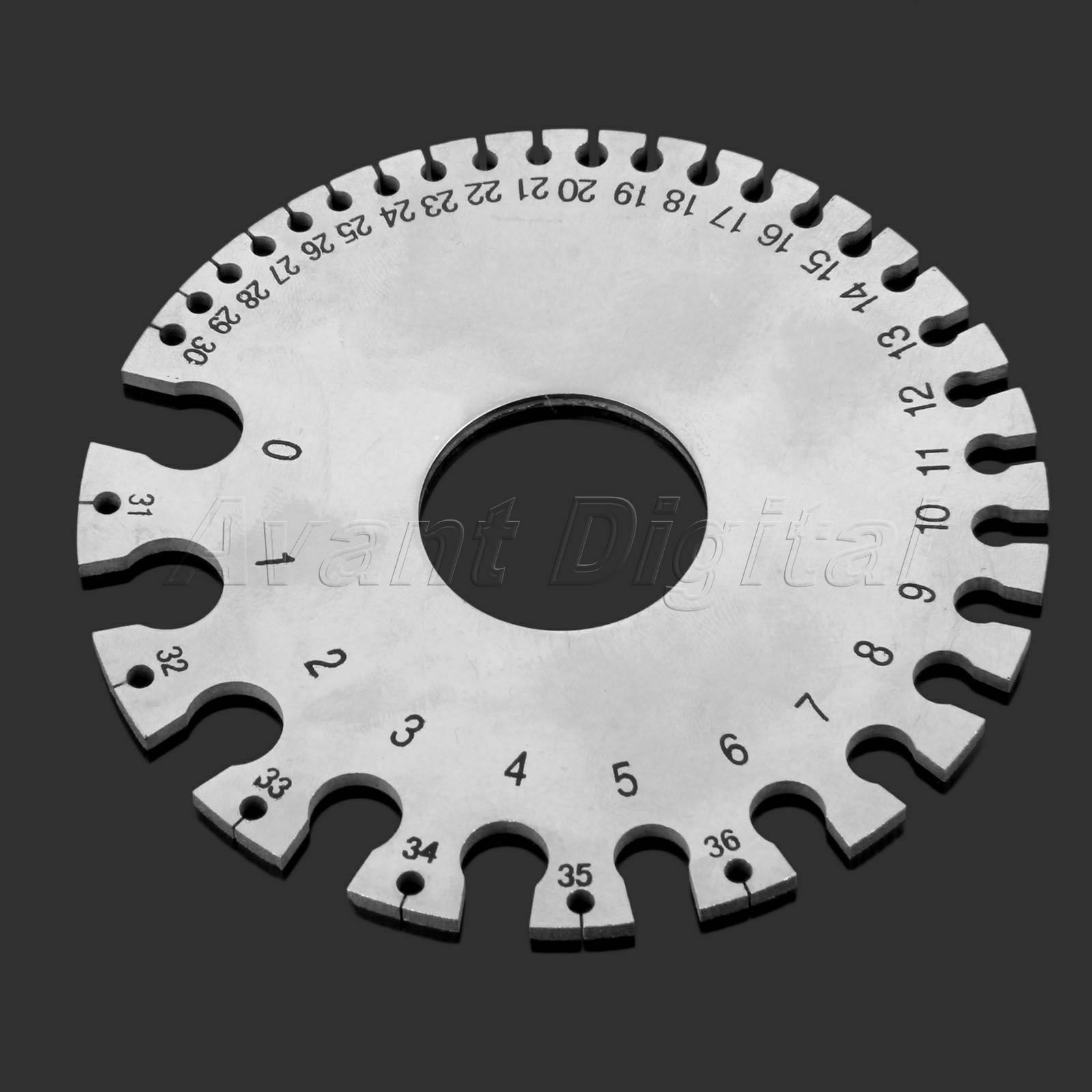 1pc Stainless Steel 0-36 Standard Round Wire Gauge Tool Measuring Copper Brass