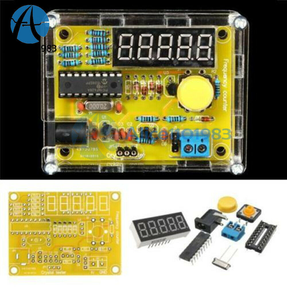1Hz-50MHz Crystal Oscillator Tester Frequency Counter Meter DIY Kits + Case