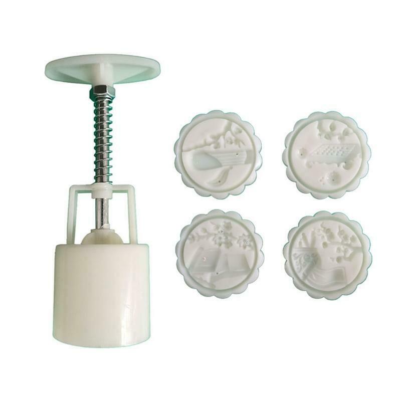 4pcs  Mooncakes Stamps 50g Mooncake Mold mould Mooncake Cutters for Baking