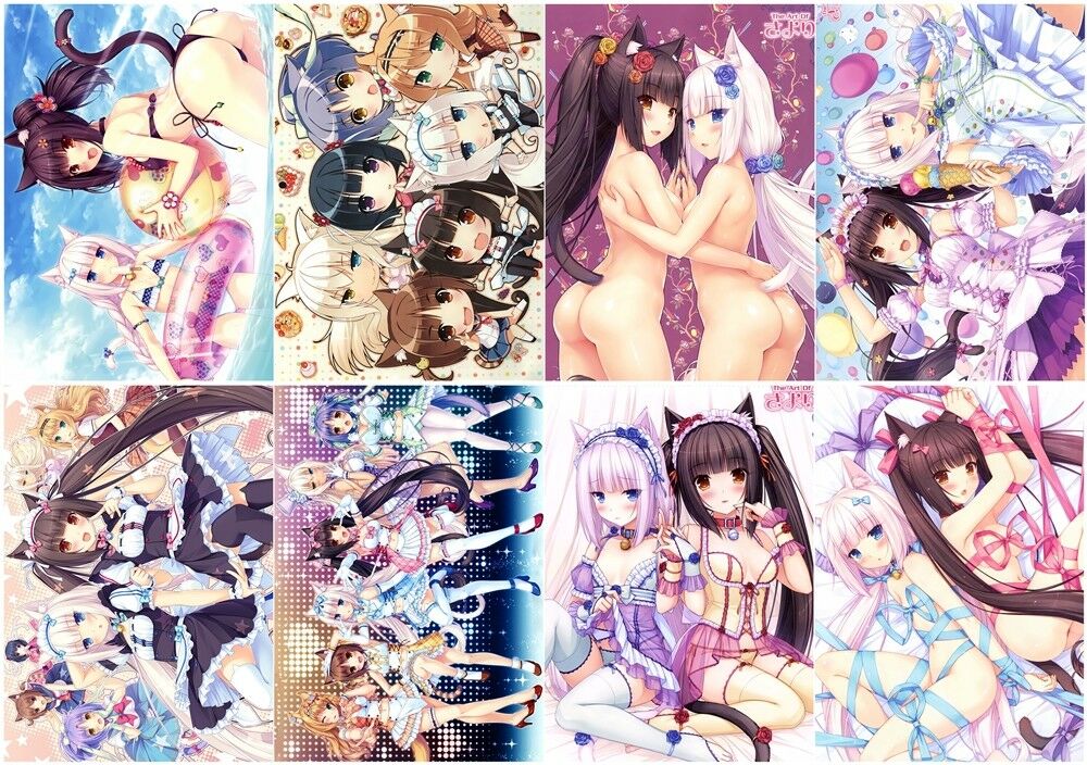 Neko Para Polypropylene A3 8 pieces Posters wall poster PPP035