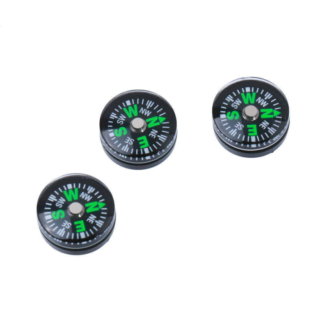 5pcs 15mm Pocket Survival Liquid Filled Button Compass Camping Hiking Gear