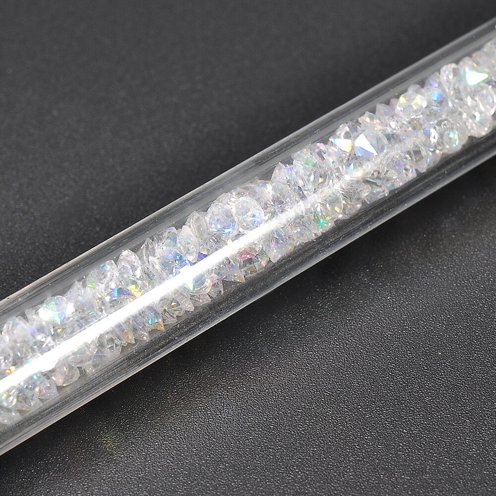Double Way Silicone Head Rhinestone Nail Art Brush Pen Carving Dotting Tool