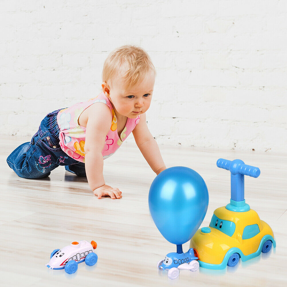 Children Inertial Balloon-Powered Car Toys Kindergarten Educational Puzzle @