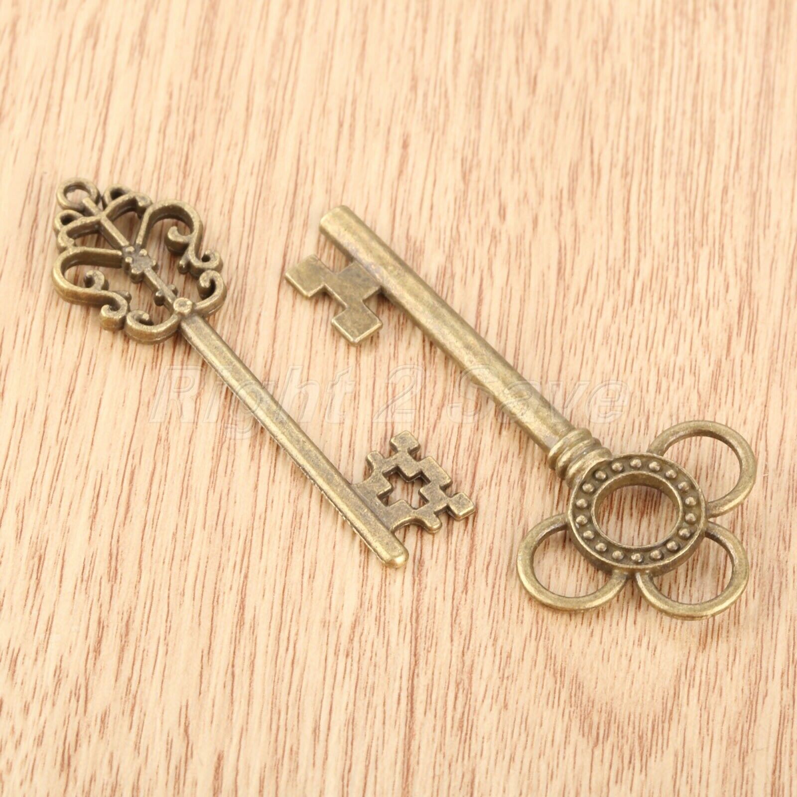 10pcs 2 Style Skeleton Key Charms Pendants Gift Jewelry Findings Wedding Favors