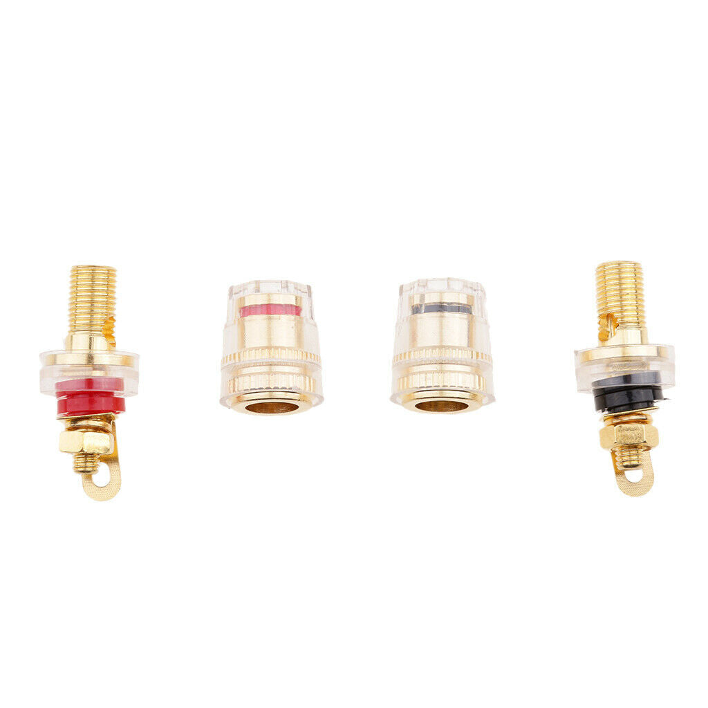 2pcs Speaker Binding Post Terminal for 4 mm Banana Plug Connector Short