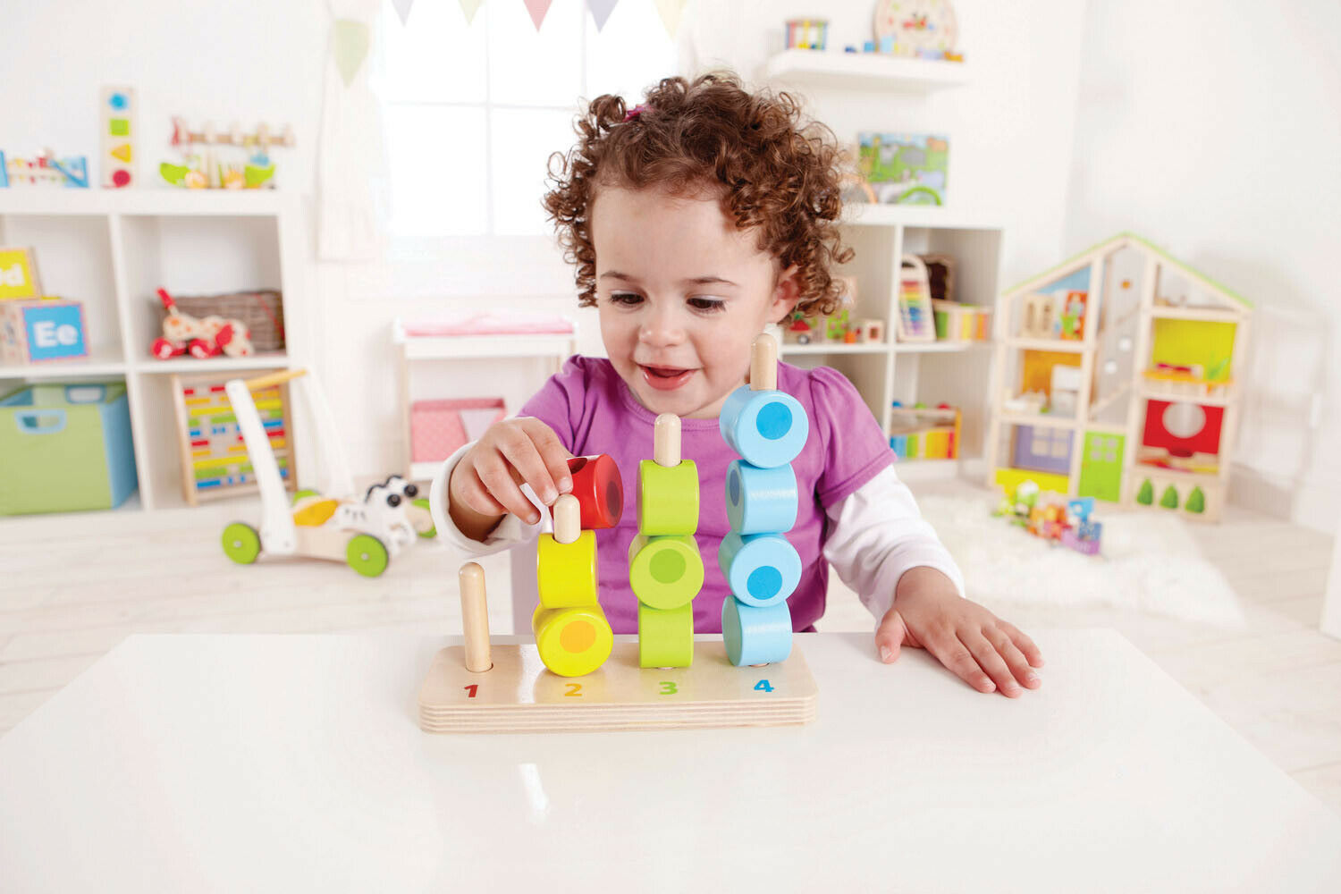 E0504 HAPE Counting Stacker Colour Beads [Early Melodies] Toddler Child 12M+