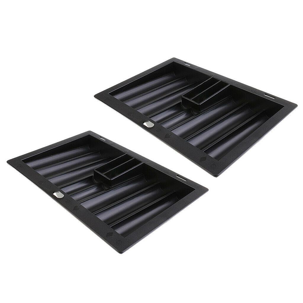 2pieces Durable Casino Playing Card Game Poker Chip Tray Holder Storage Case