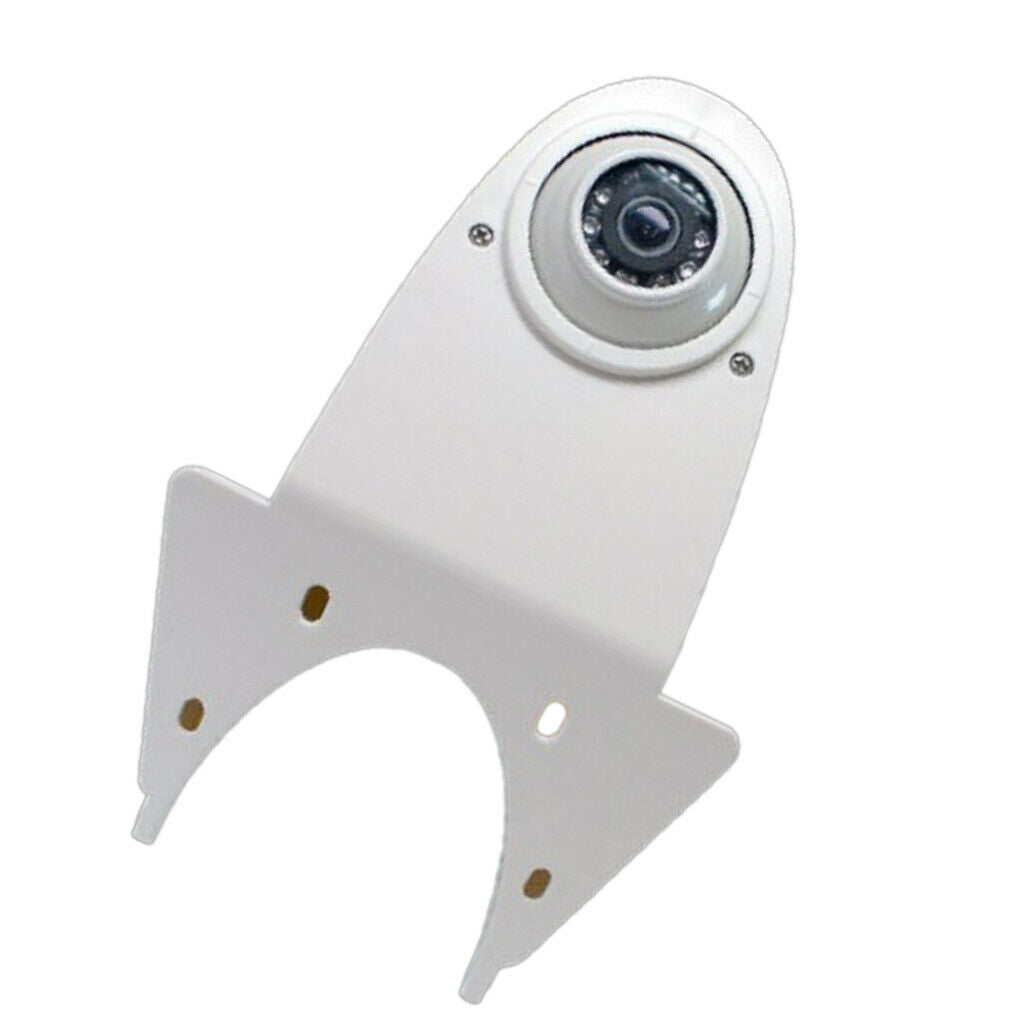 Night Vision Brake Lamp Reverse Camera Rear View Camera for RV Truck (White)