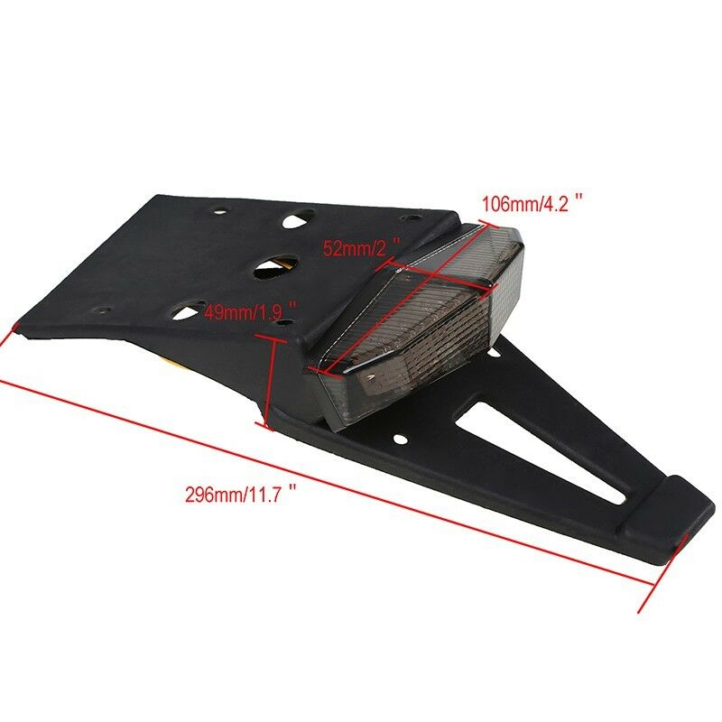 Smoke Lens Motorcycle Enduro Fender Rear Tail Lamp Stop Brake Light Turn Signal