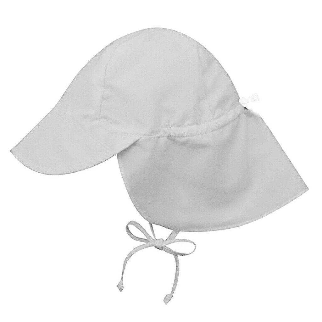 Kids Baby Boys Girl Flap Sun Protection Swim Hat   L Gray
