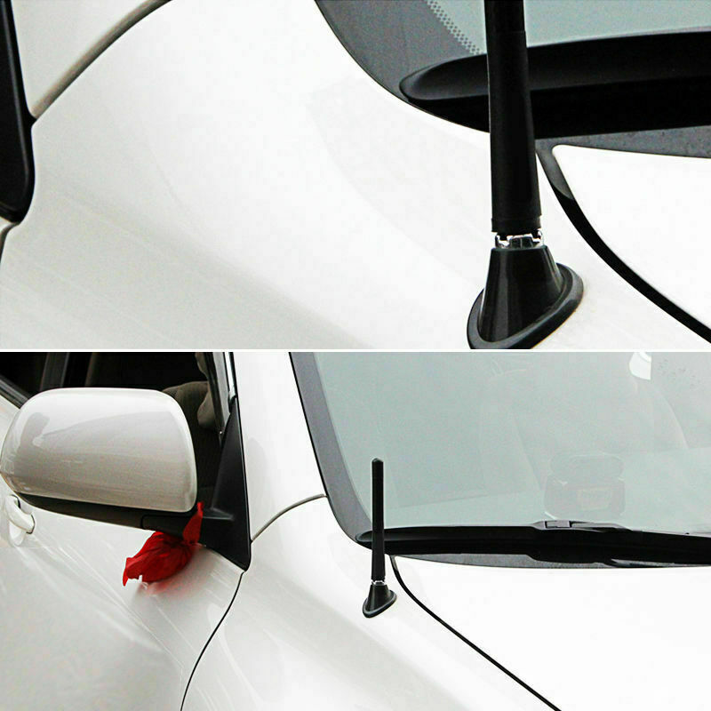 Car Auto Aerial Antenna 4.7" Aluminum Alloy Carbon Fiber FM AM Radio Universal