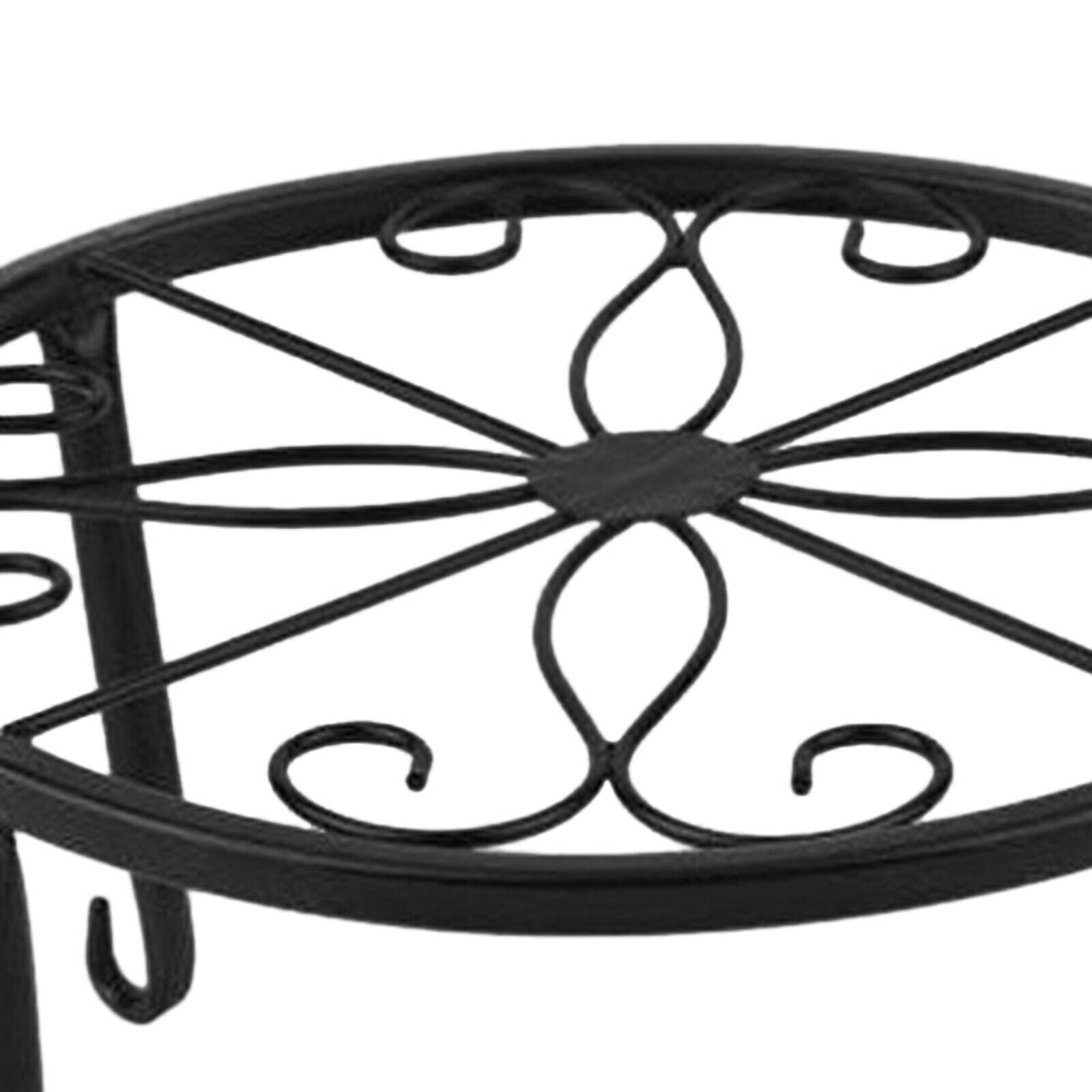 Flower Pot Stand Iron Low Flower Shelf Indoor Outdoor Rustproof for Home