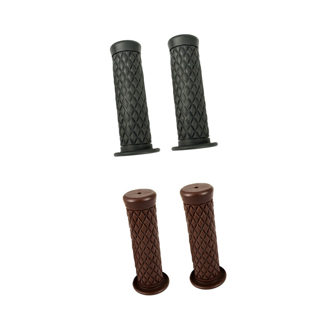 Motorcycle Handlebar Handle Motorcycle Accessory 2x Pair Brown Dark Gray