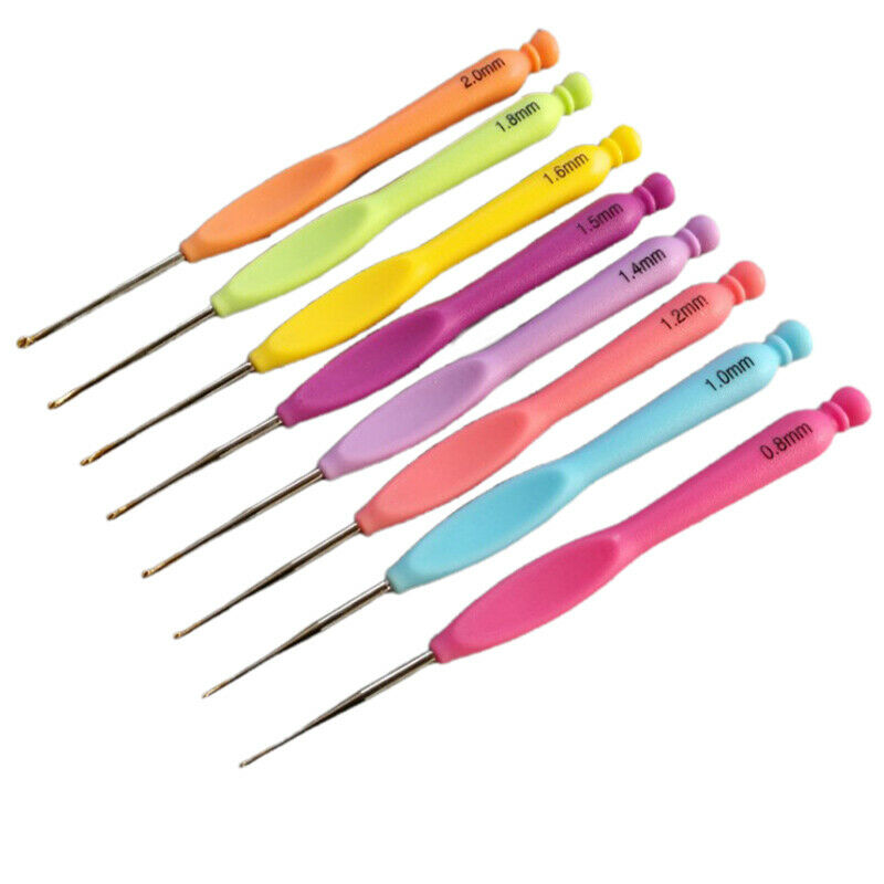 Sewing Tools 8pcs/Set Sweater Metal Crochet Hook Knit Knitting Needle Wea.l8