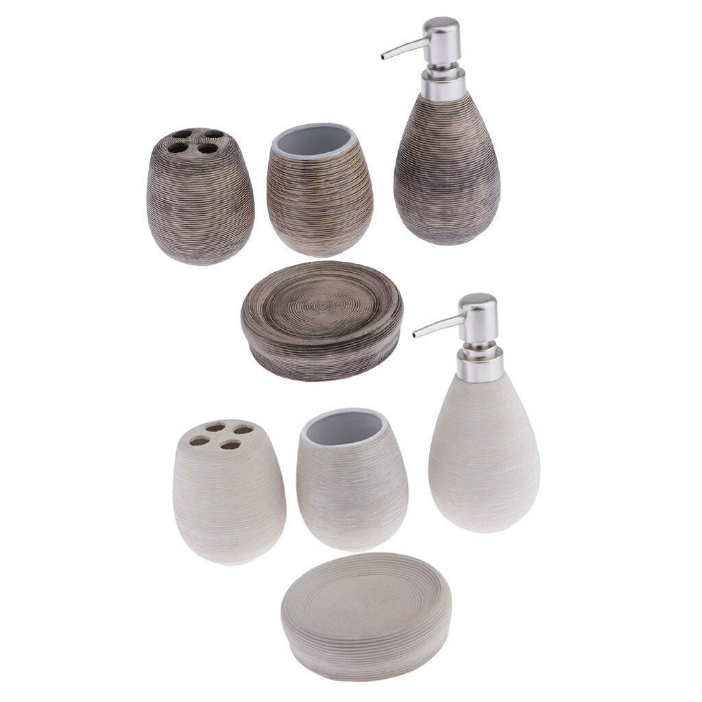 Soap Dish Lotion Bottle Toothbrush Holder Tumbler,Bathroom Accessories White
