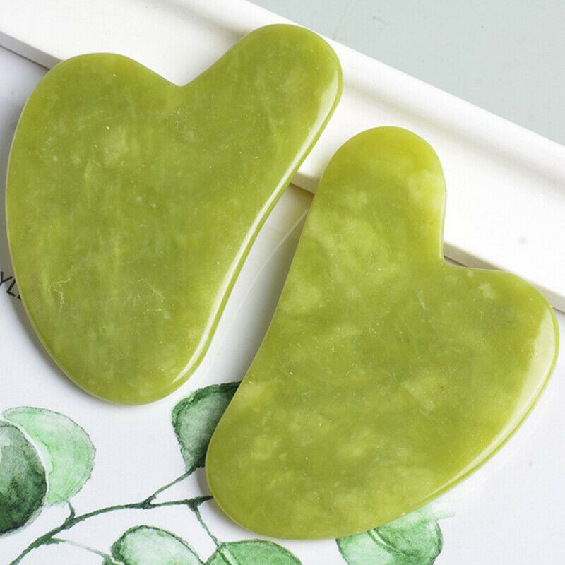 1PC Natural Guasha Facial Jade Face Body Care SPA Gua Sha Board Massager .l8