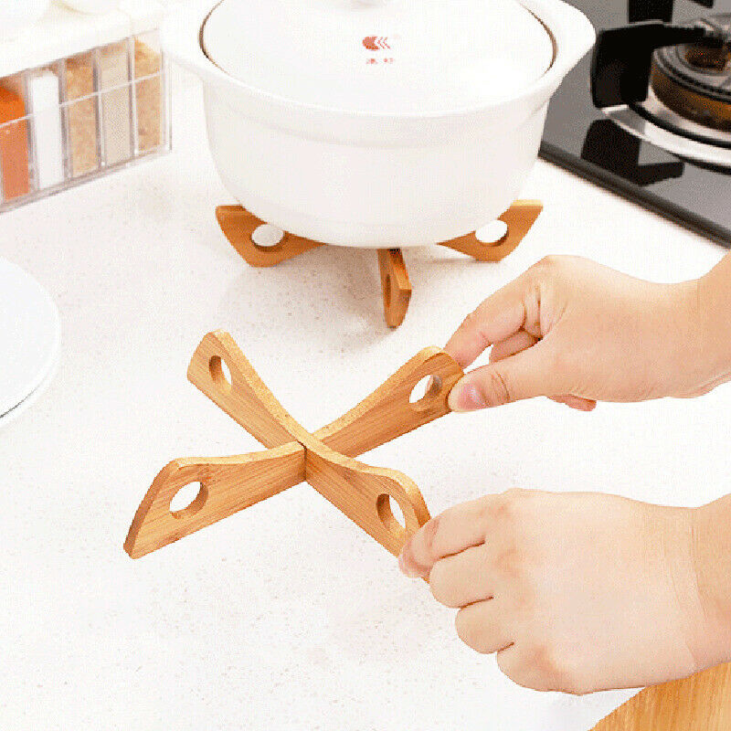 Tray Rack Detachable Wood Table Mat Kitchen Pot Heat Insulated Potholders GY SJ