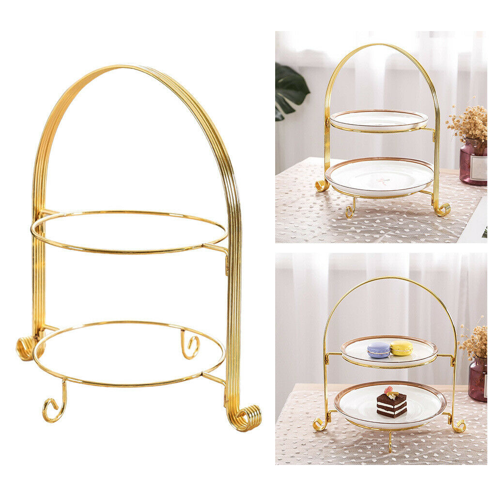 Fruit Plate Rack Double Organizer Texture Bathroom Dresser Countertop Decor