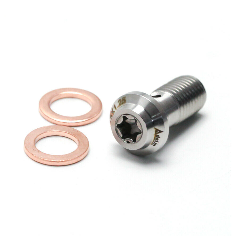 Banjo Bolts Front Rear Brake Master Cylinder Screw Brake Hose Caliper M10x1.25mm
