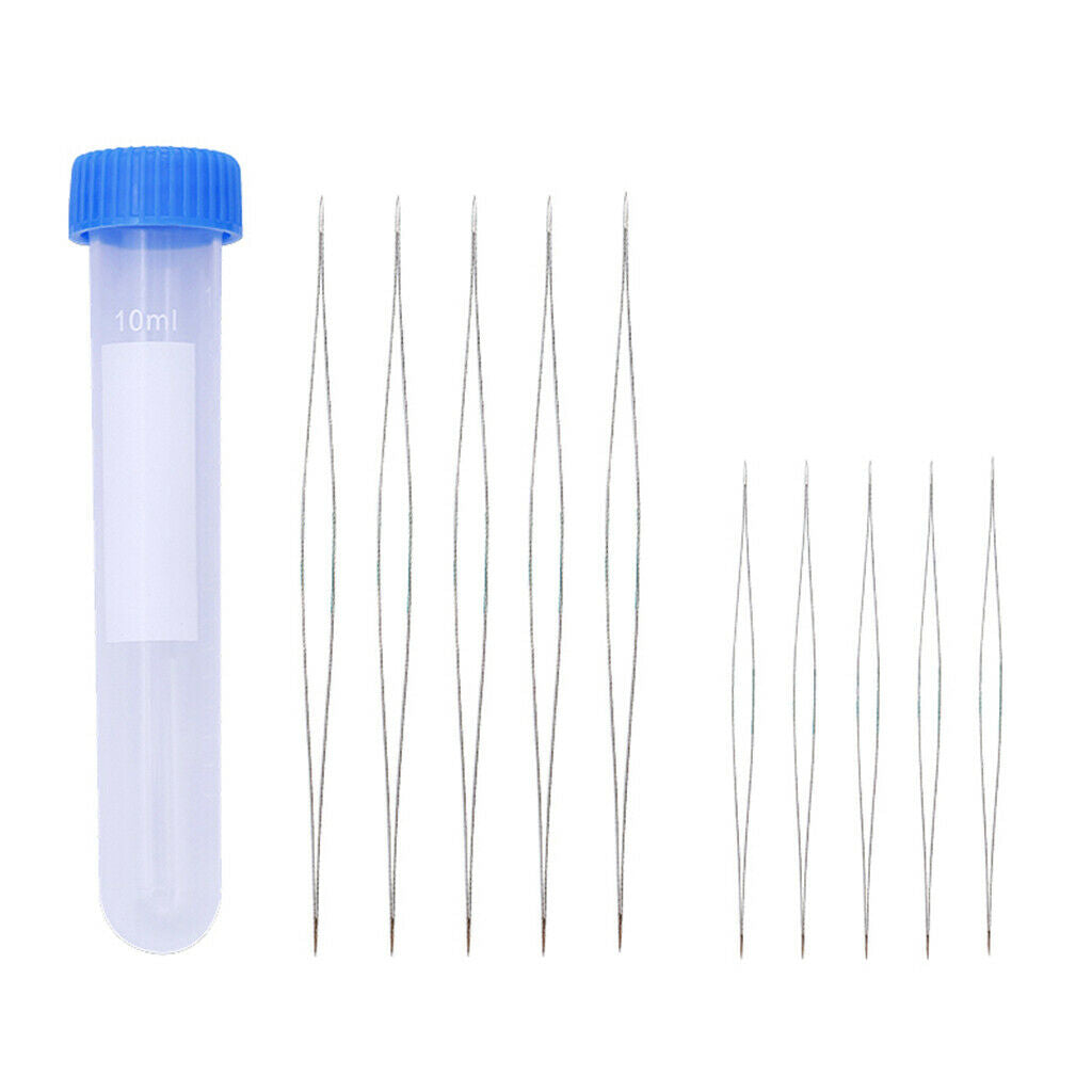 10Pcs Beading Needles W/ Storage Box for Earrings Jewelry Making Beading Tools