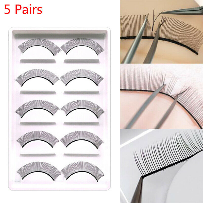5Pair Makeup Training False Eyelashes For Beginner Extension Practice Ful.l8