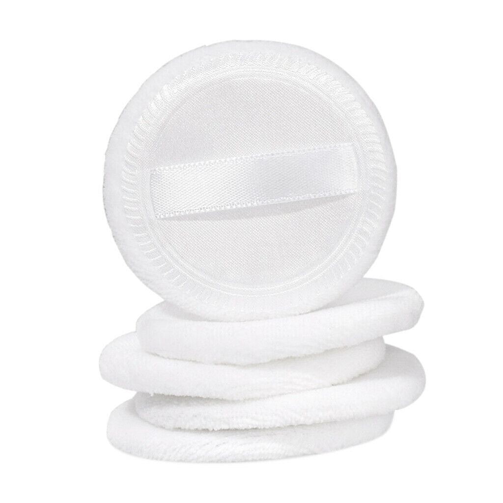 Pack of 10 Round Blusher Face Body Powder Puffs Travel Portable Sponge Puff