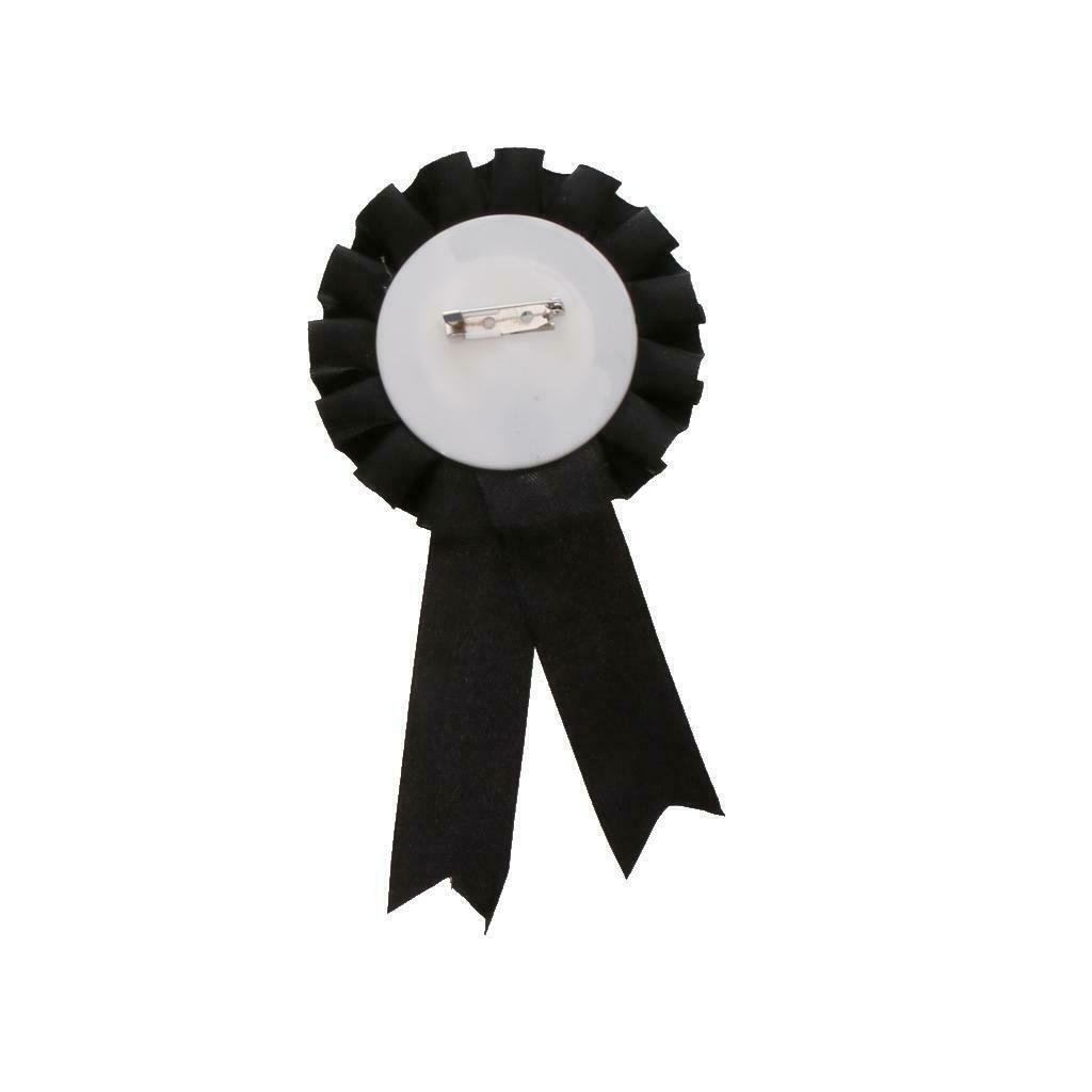 2Pcs Novelty Diamante Rhinestone Rose 50th Birthday Rosette Satin Ribbon