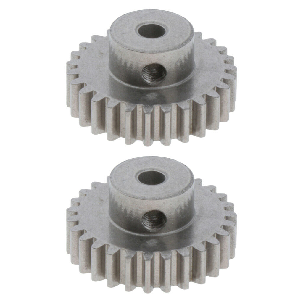 Set of 2 Metal Motor Gear 27T Pinion for RC Cars WLtoys Replacement Parts