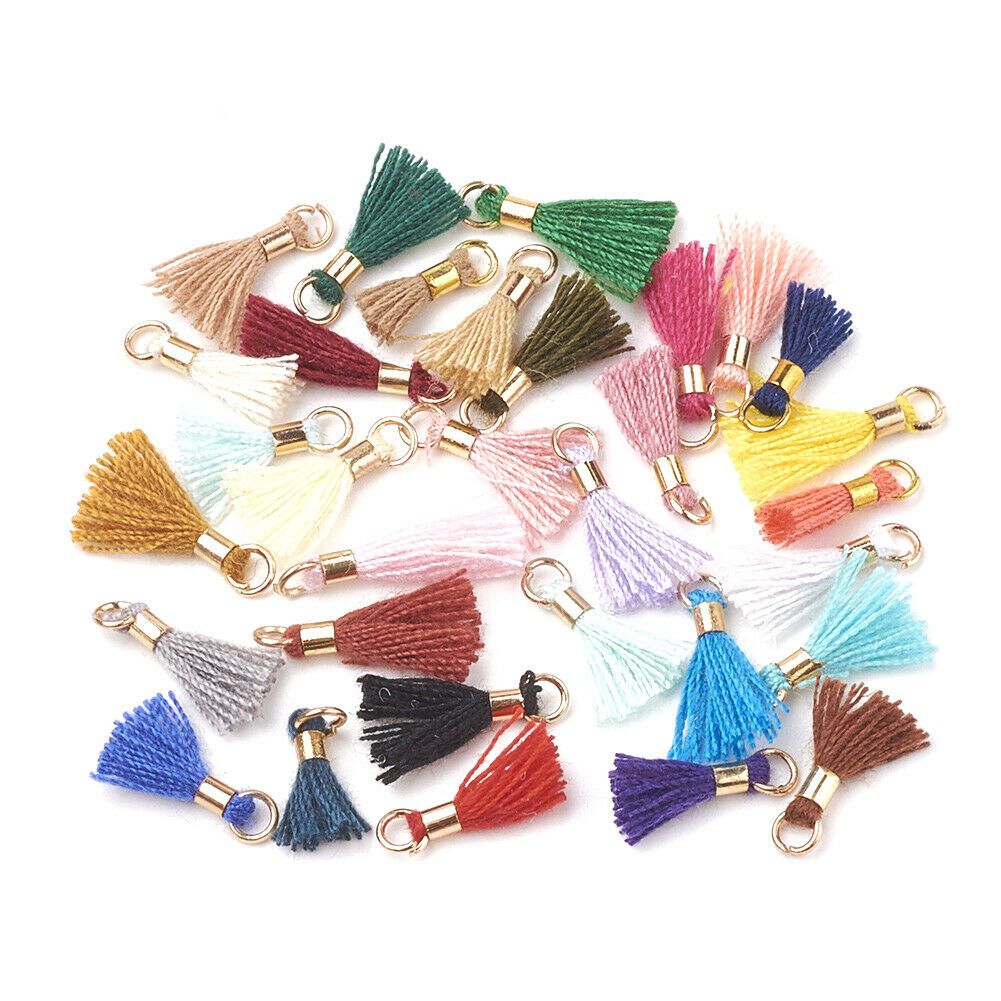 100pcs Mini Tassel Cotton Tassel Pendant Decor Dangle jewelry accessories 10mm