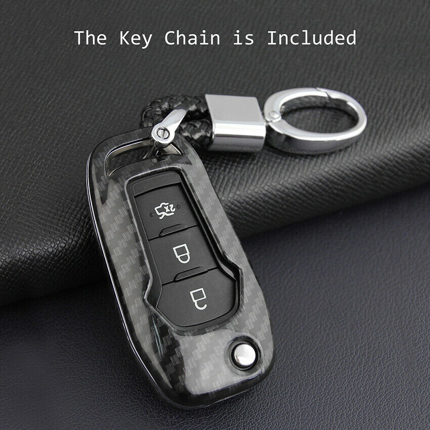 Shell Holder Cover Case Remote Smart Key For Ford Lincoln Key Cover Carbon Fiber