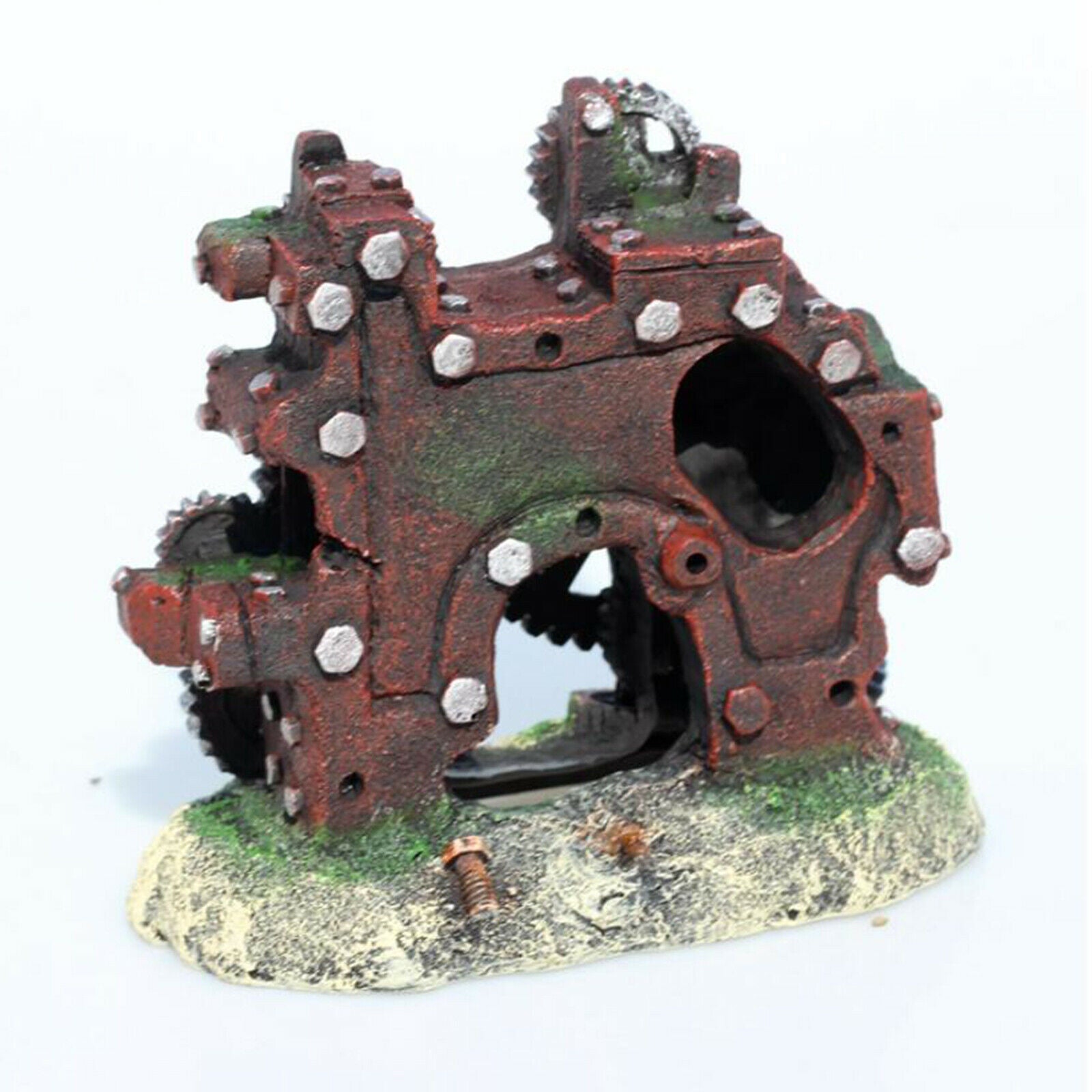 Unique Aquarium Ornament Gear Statue Landscaping Fish Tank Decoration Crafts
