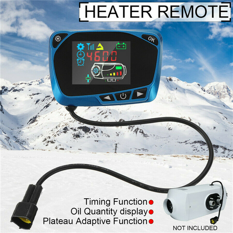 1x Blue LCD 12/24V Car Air Parking Heater Switch Remote Control Setup ON/OFF