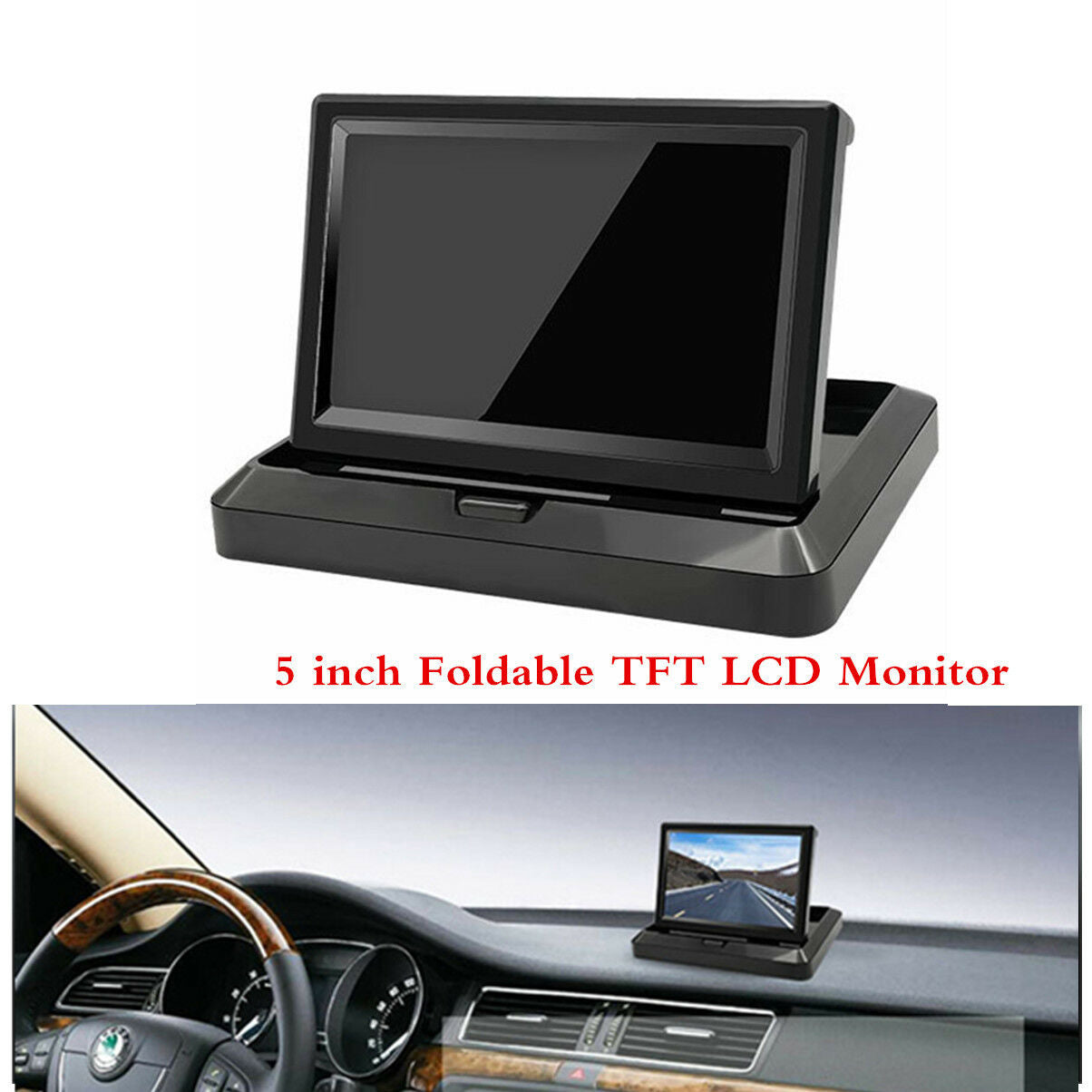 5" monitor Digtal Car Reverse Rear View Car Monitor TFT LCD DC12V-24V 800 x 480