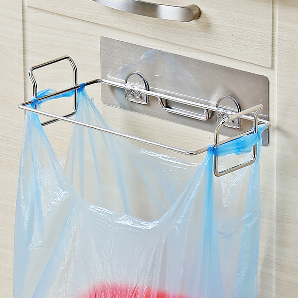 Kitchen Hanging Trash Rubbish Bag Holder Garbage Storage Racks Hanger Hotel