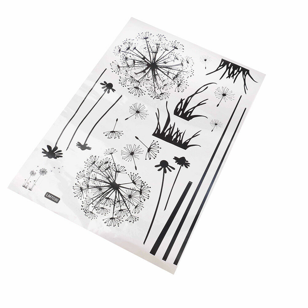 black dandelion bedroom wall stickers household adornment home wall stick.l8