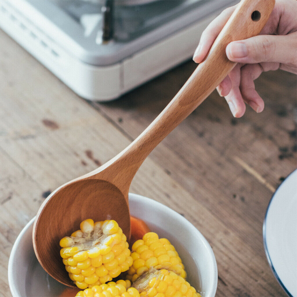 Wooden Spoon Ramen Rice Scoop Eco-friendly Kitchen Ladle Utensils Tools