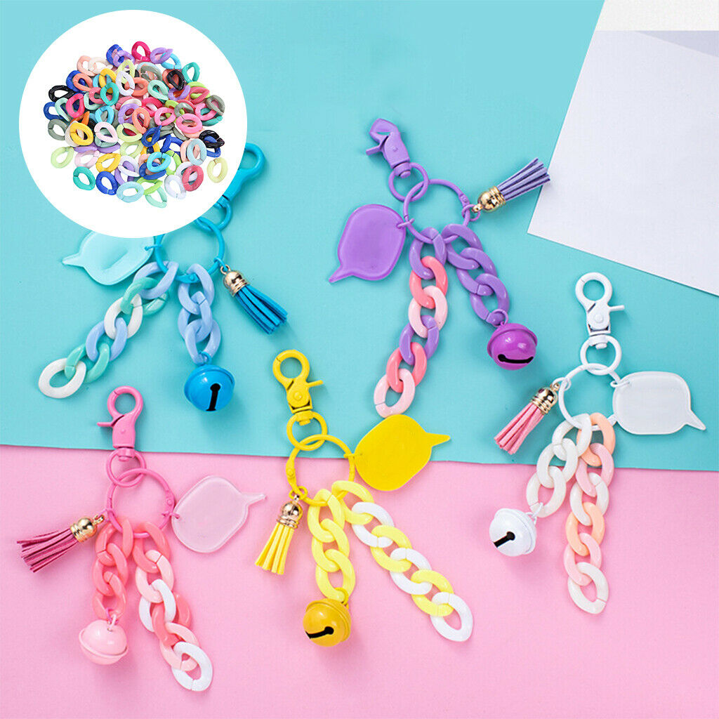 700pcs Acrylic Colorful Link Chain Buckle Accessories for DIY Jewelry Making