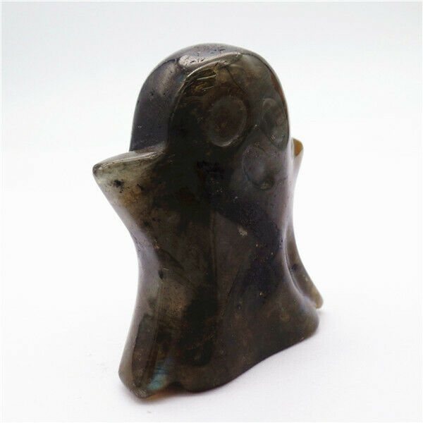46x38x20mm Natural Labradorite Carved Ghost Decoration Statue Home Decor HH7931