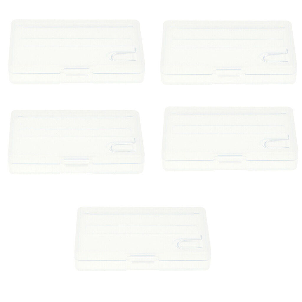 Lock & Store 5 Battery Storage Containers Organizers Set Store Plastic Case Box